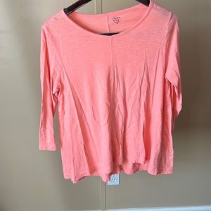 Crown and Ivy bright peach top